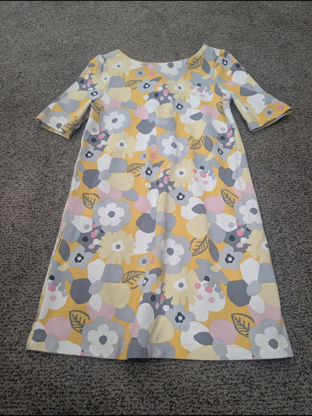 Gymboree Yellow, Pink & Gray Floral Dress